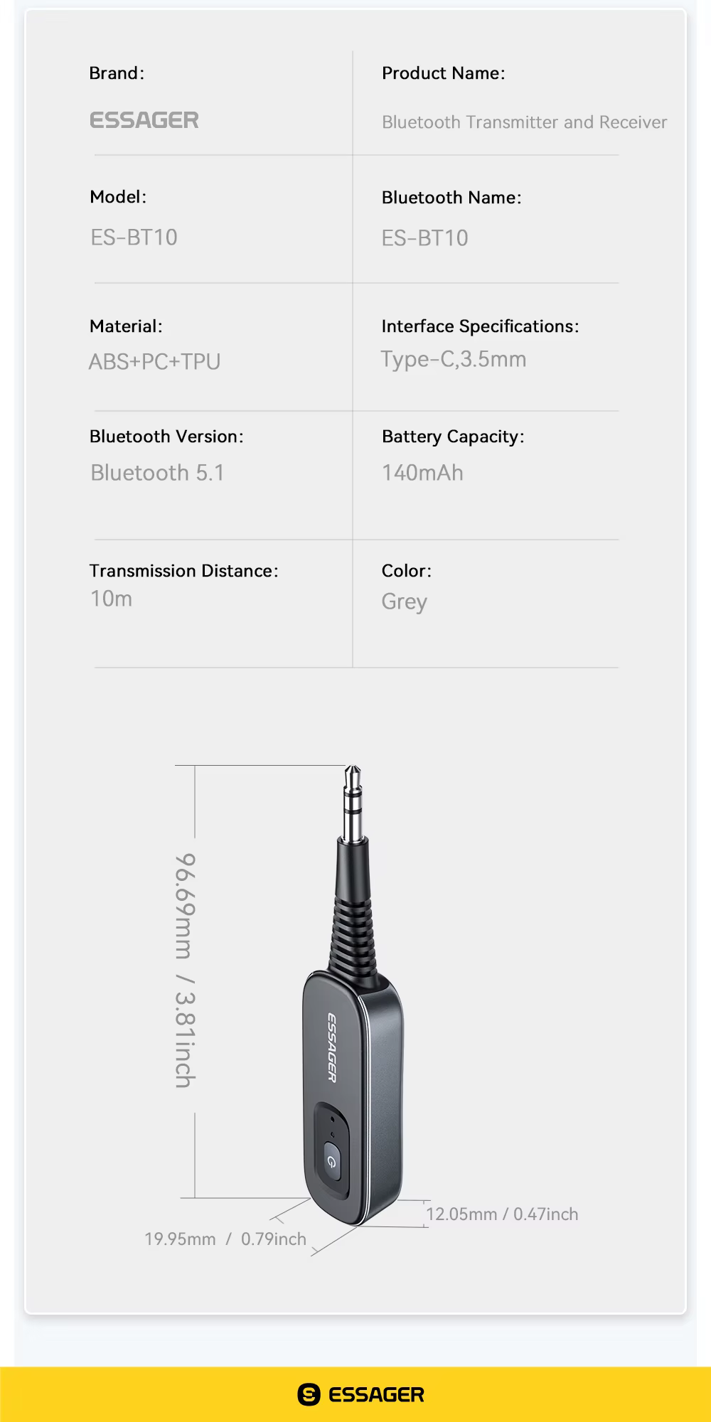 Adaptador Bluetooth para TV y PC