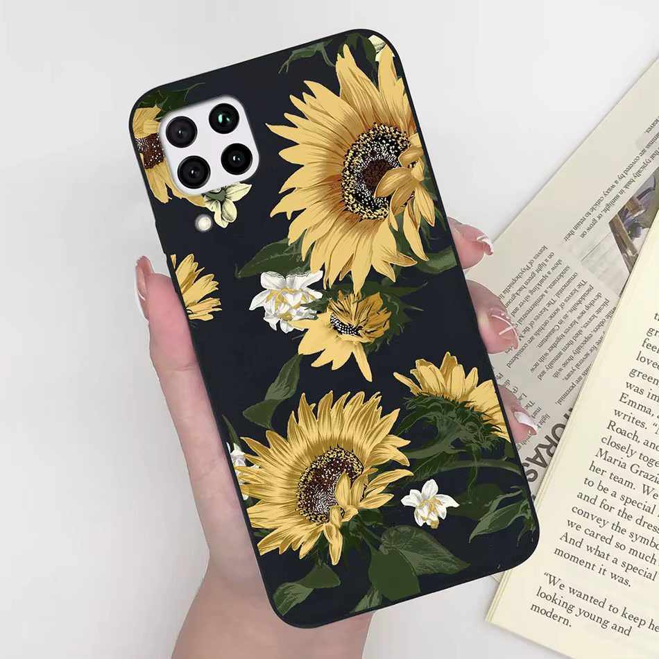 Funda Huawei P40 Lite / Nova 7i – Silicona Suave Gato y Girasol - imagen 4