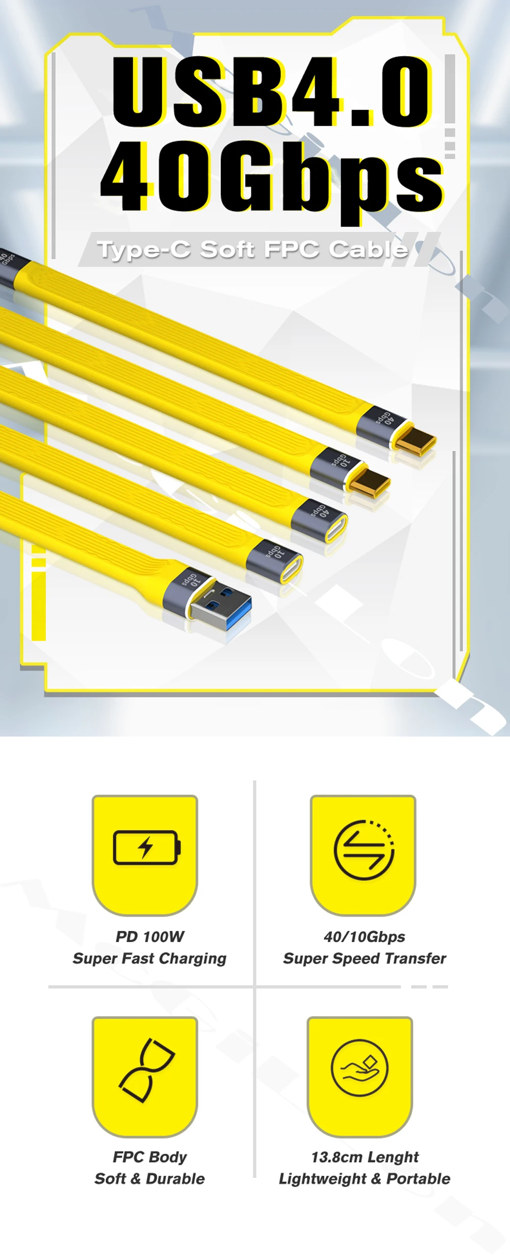 Cable USB-C MCGILLON con conectores robustos