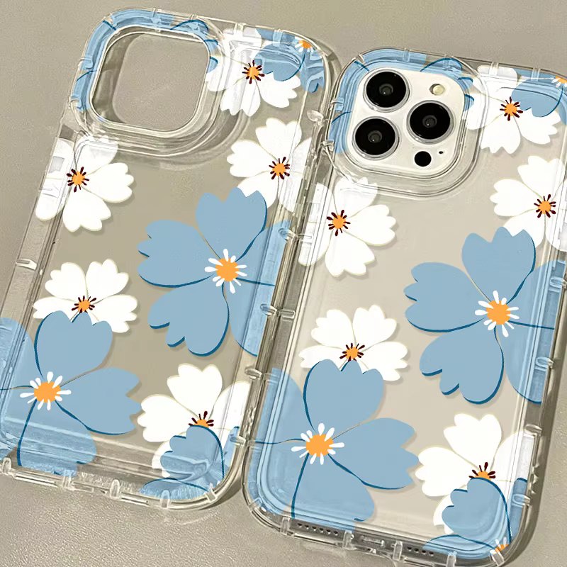 Funda Transparente Apple iPhone – Diseño Floral Antigolpes