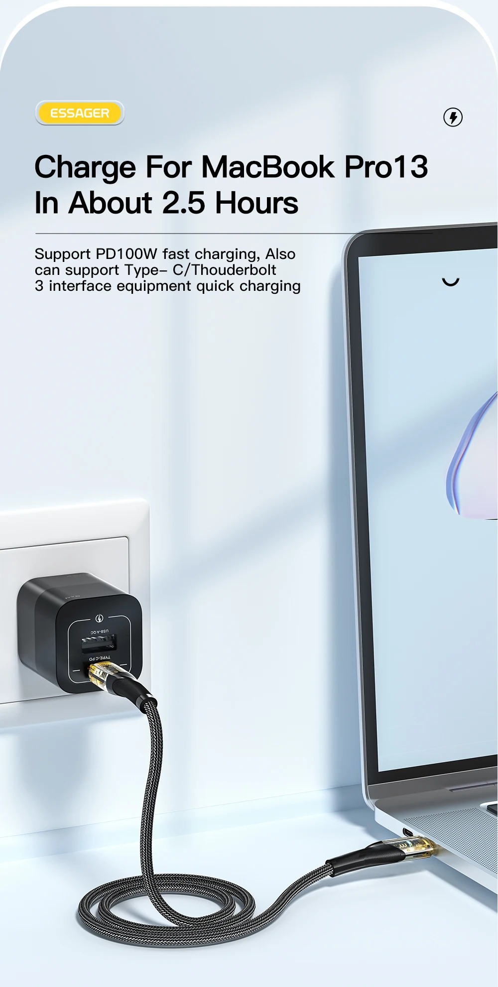 Cable ESSAGER certificado CE en presentación