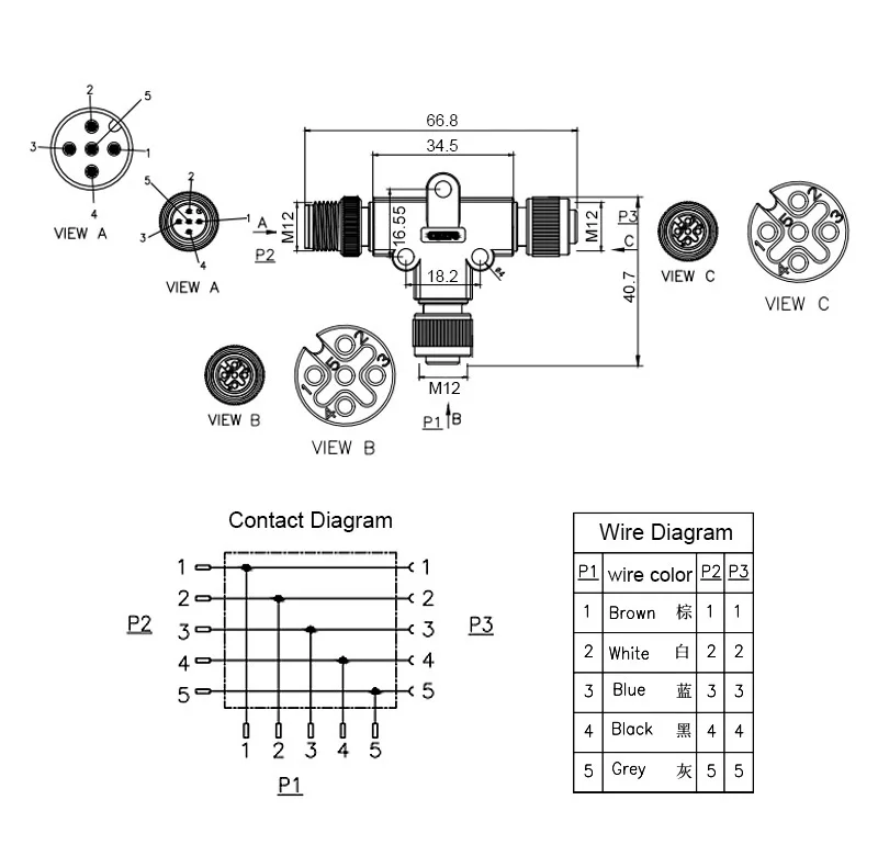 Conector Sensor M12 CNMAWAY - detalle de acoplamiento
