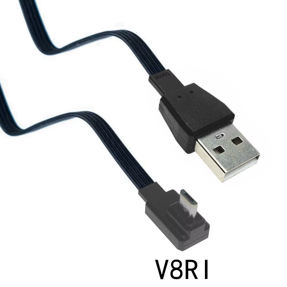 Cable micro USB angular 90° hacia la izquierda