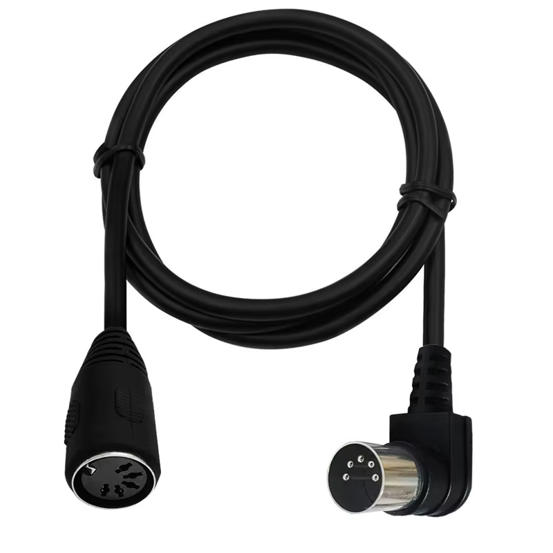 Detalle del conector y blindaje del cable