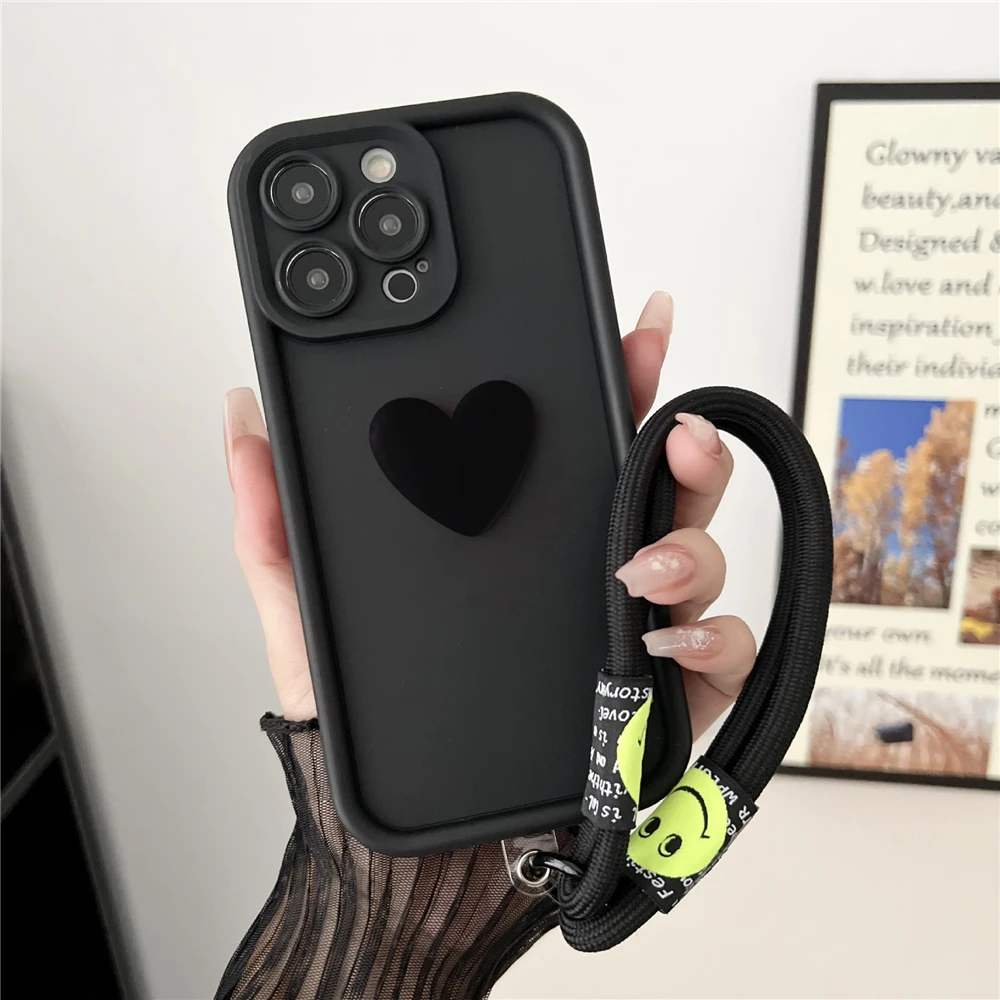Funda Samsung Corazón 3D Antigolpes con Cordón Muñeca