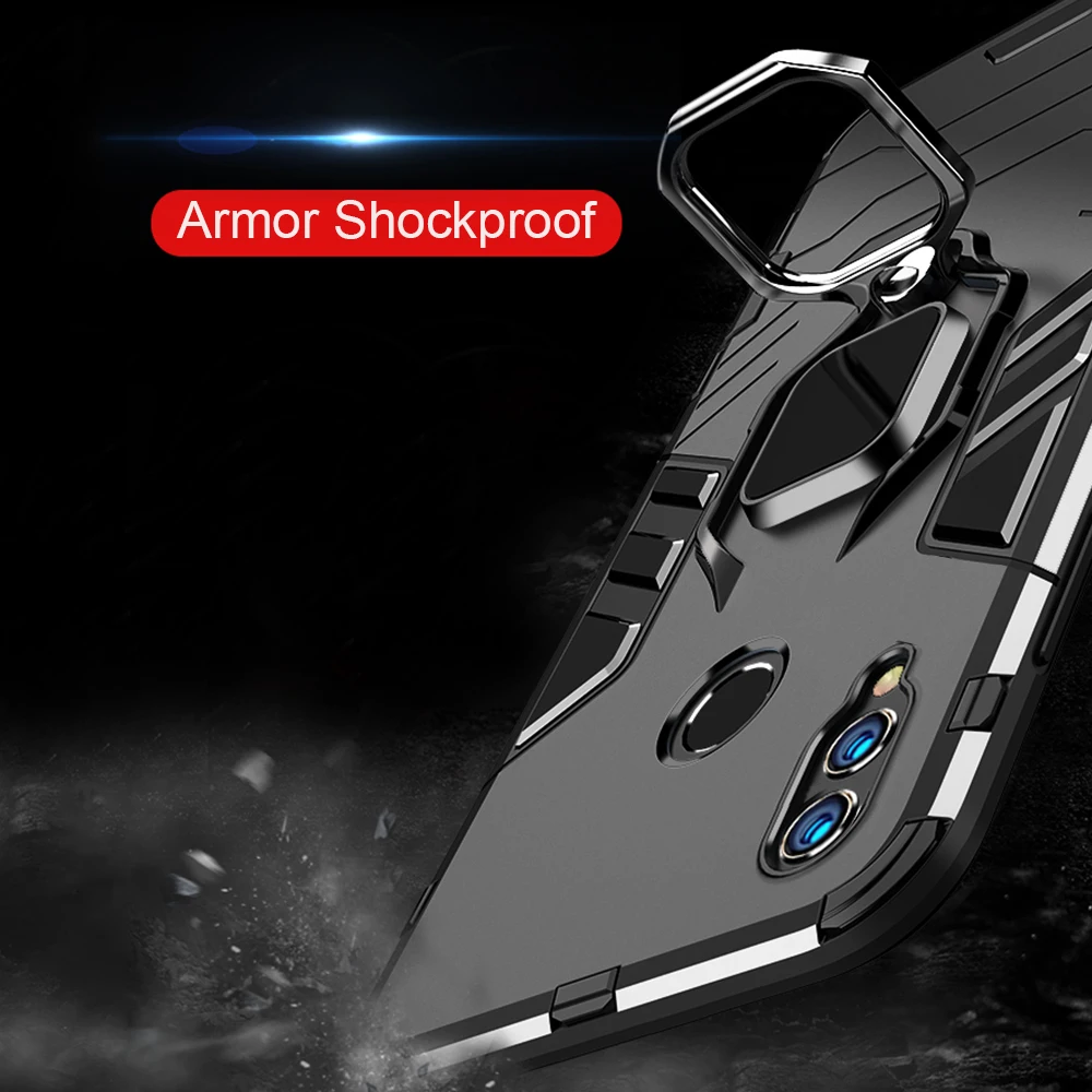 Funda Huawei Honor 8X Max Antigolpes con Soporte Anillo Dedo - imagen 4
