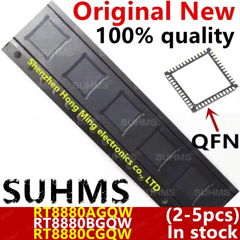 Vista frontal del RT8880 en encapsulado QFN-52