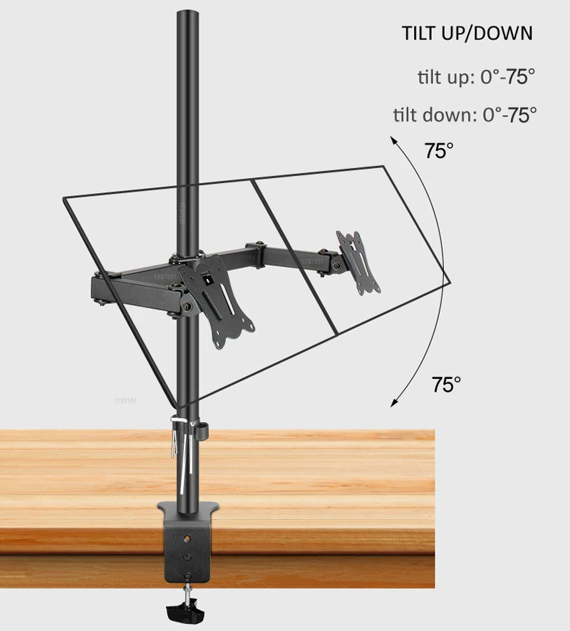 Brazo Articulado Soporte Monitor Dual – Grommet Ajustable 80cm - imagen 3
