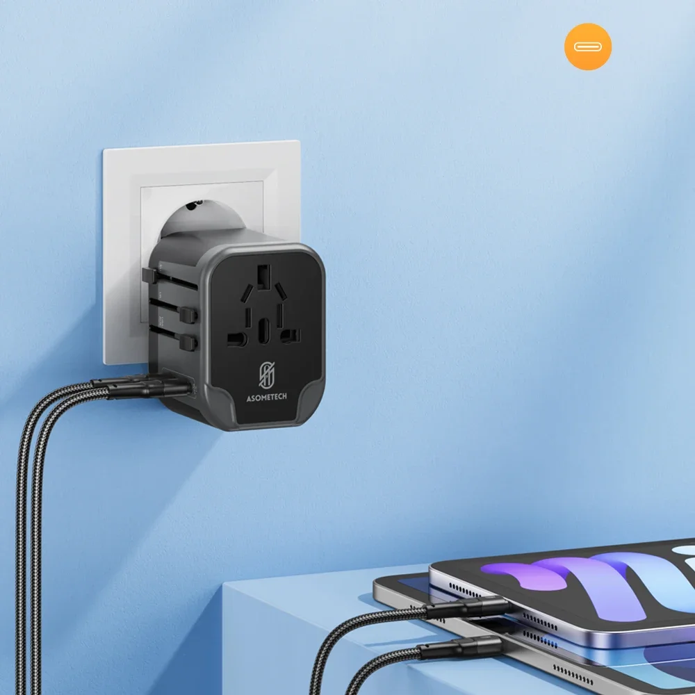 Adaptador de viaje universal USB-C PD para enchufes EU/UK/USA/AUS - imagen 5
