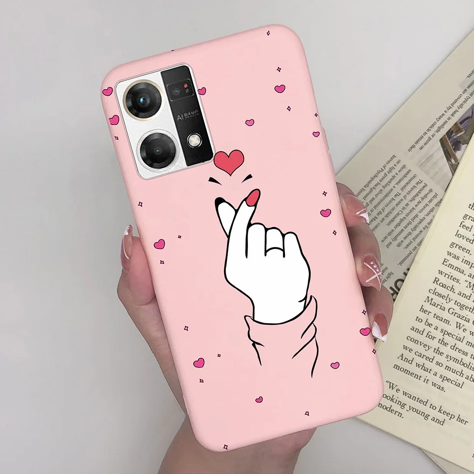 Funda TPU con mariposa y corazón para Oppo Reno7