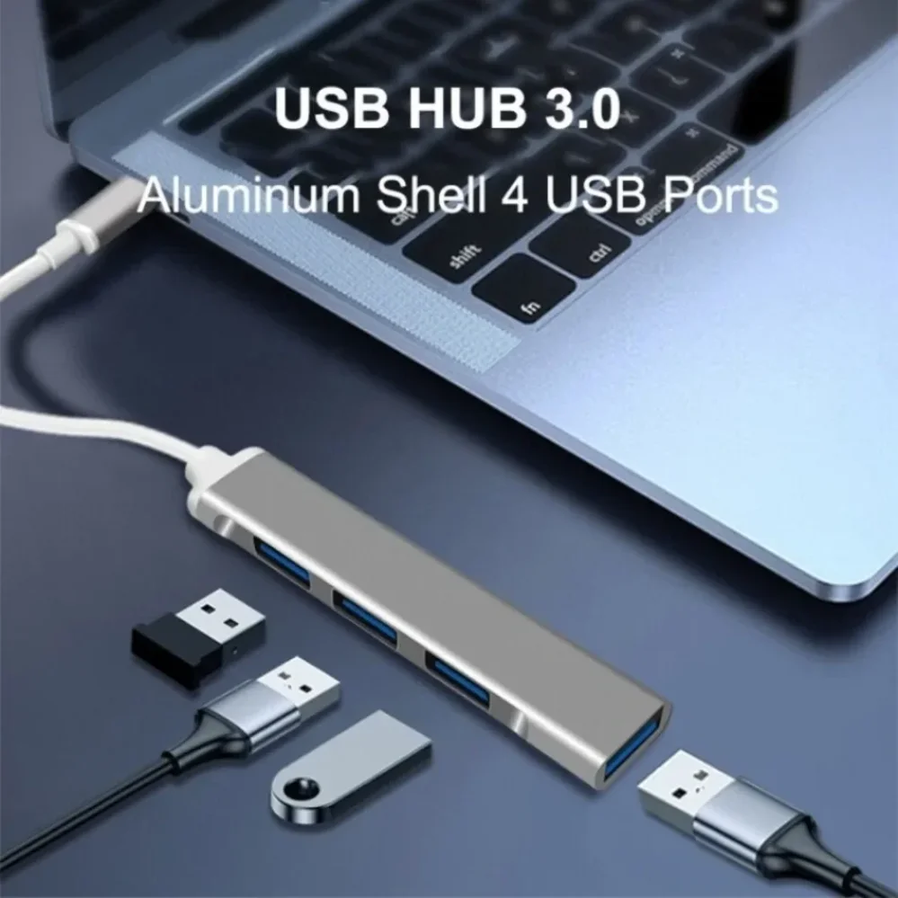 Hub USB 3.0 4 Puertos USB-C OTG – Adaptador Multipuerto para Portátil - imagen 5