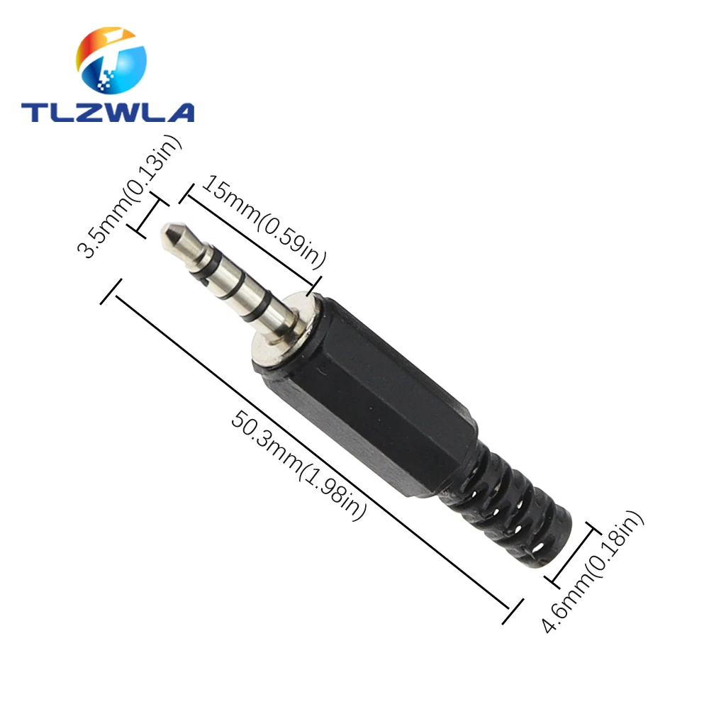 Conectores jack 3,5mm estéreo para soldadura