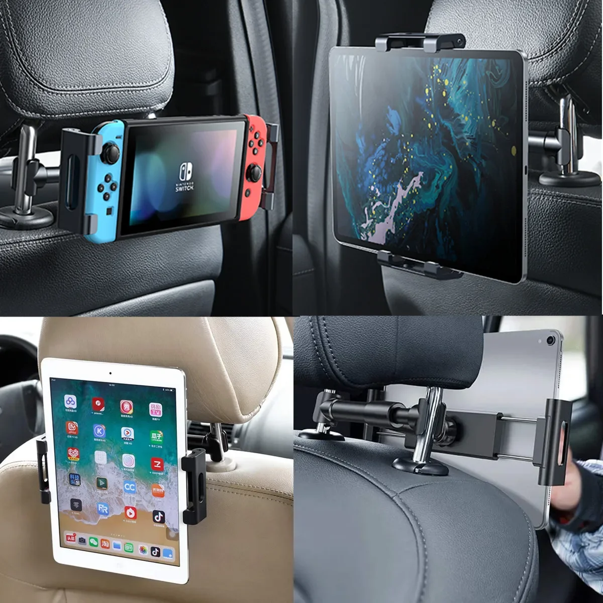 Soporte tablet coche universal – iPad Air/Pro, montaje trasero - imagen 5