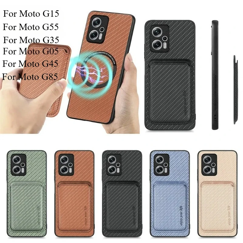 Moto G15 Power Funda Magnética con Tarjetero y Cargador Inalámbrico - imagen 2