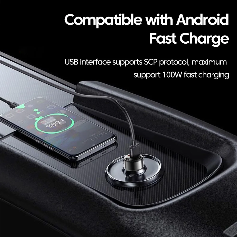 Cargador Coche USB-C 100W PD Compatible iPhone 16 OPPO Huawei Xiaomi - imagen 2