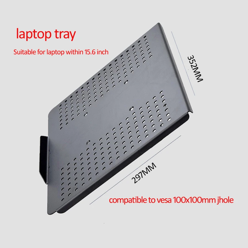 Soporte Portátil 17 Pulgadas Acero – Compatible VESA 100×100 Negro - imagen 4