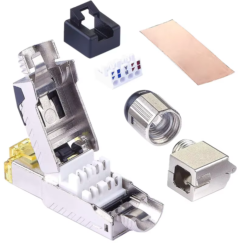 Conectores RJ45 Cat8 Blindados Sin Herramientas para Cable SFTP - imagen 3