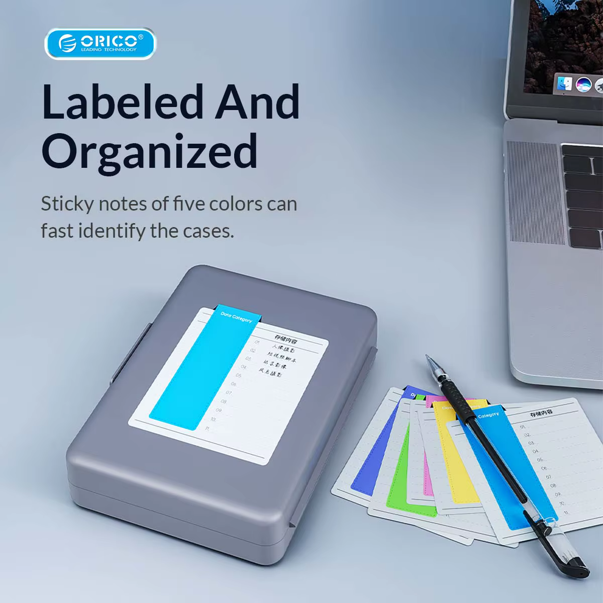 Etiqueta adhesiva de colores para organizar discos