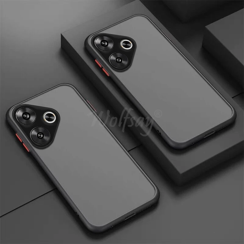 Funda transparente TPU mate para Xiaomi POCO M6