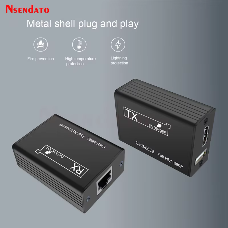 Extensor HDMI KVM USB por LAN Cat6 1080p - imagen 4