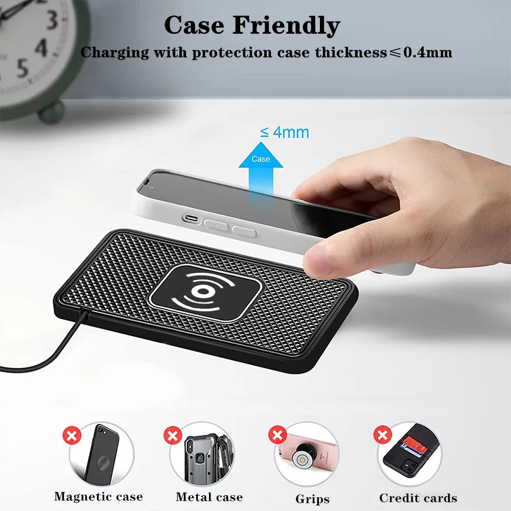 Cargador inalámbrico de coche para iPhone, Galaxy, Xiaomi y Huawei - imagen 2