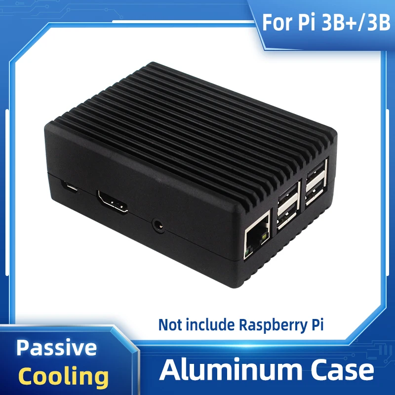 Raspberry Pi 3B+ / 3B Carcasa Aluminio Armadura Enfriamiento Pasivo