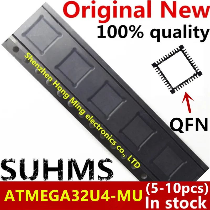 Chipset ATMEGA32U4-MU vista frontal