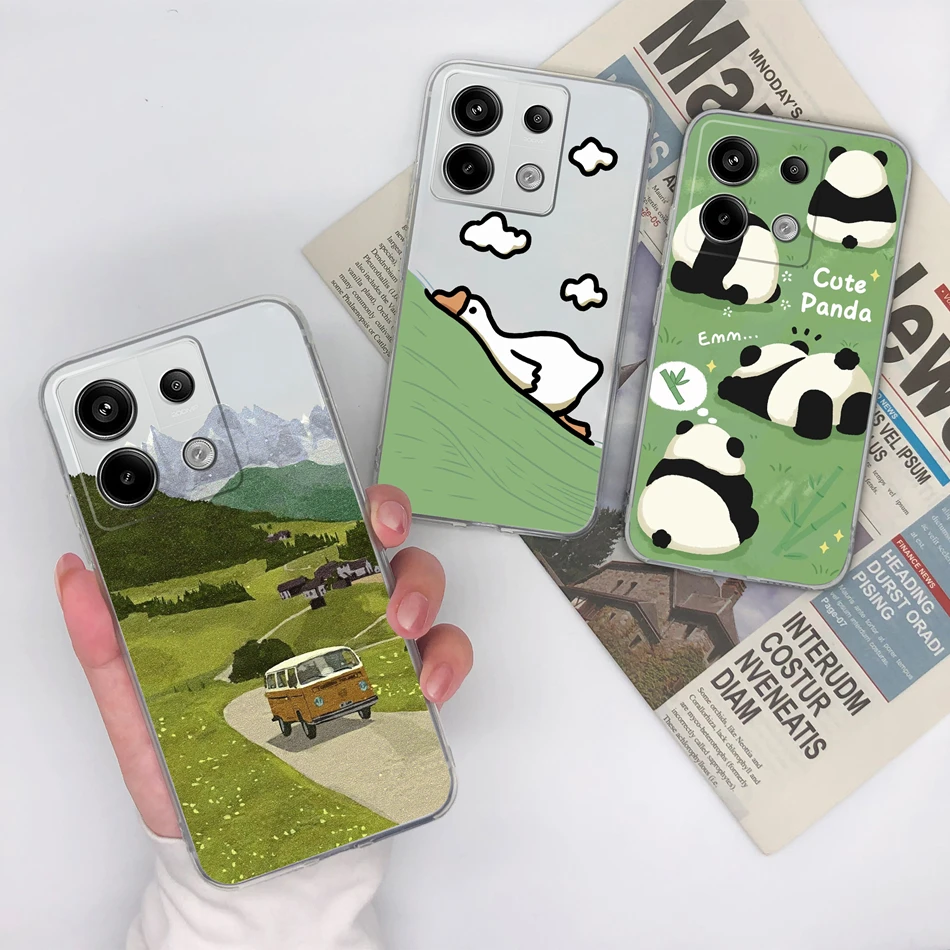 Funda TPU Transparente Poco X6 Pro – Diseño Divertido Antigolpes