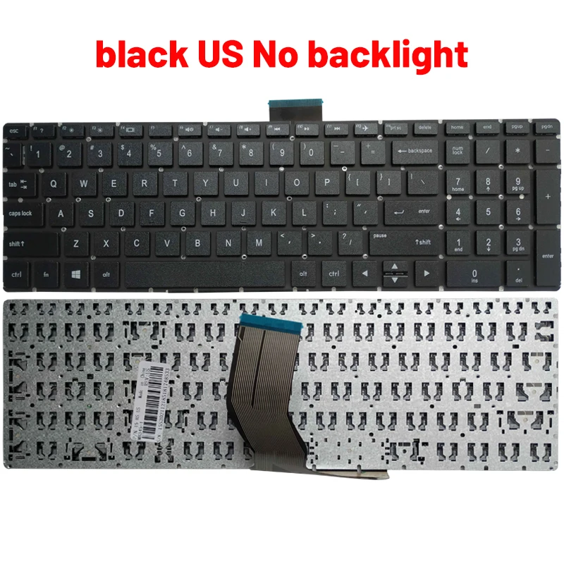 Teclado HP visto desde arriba