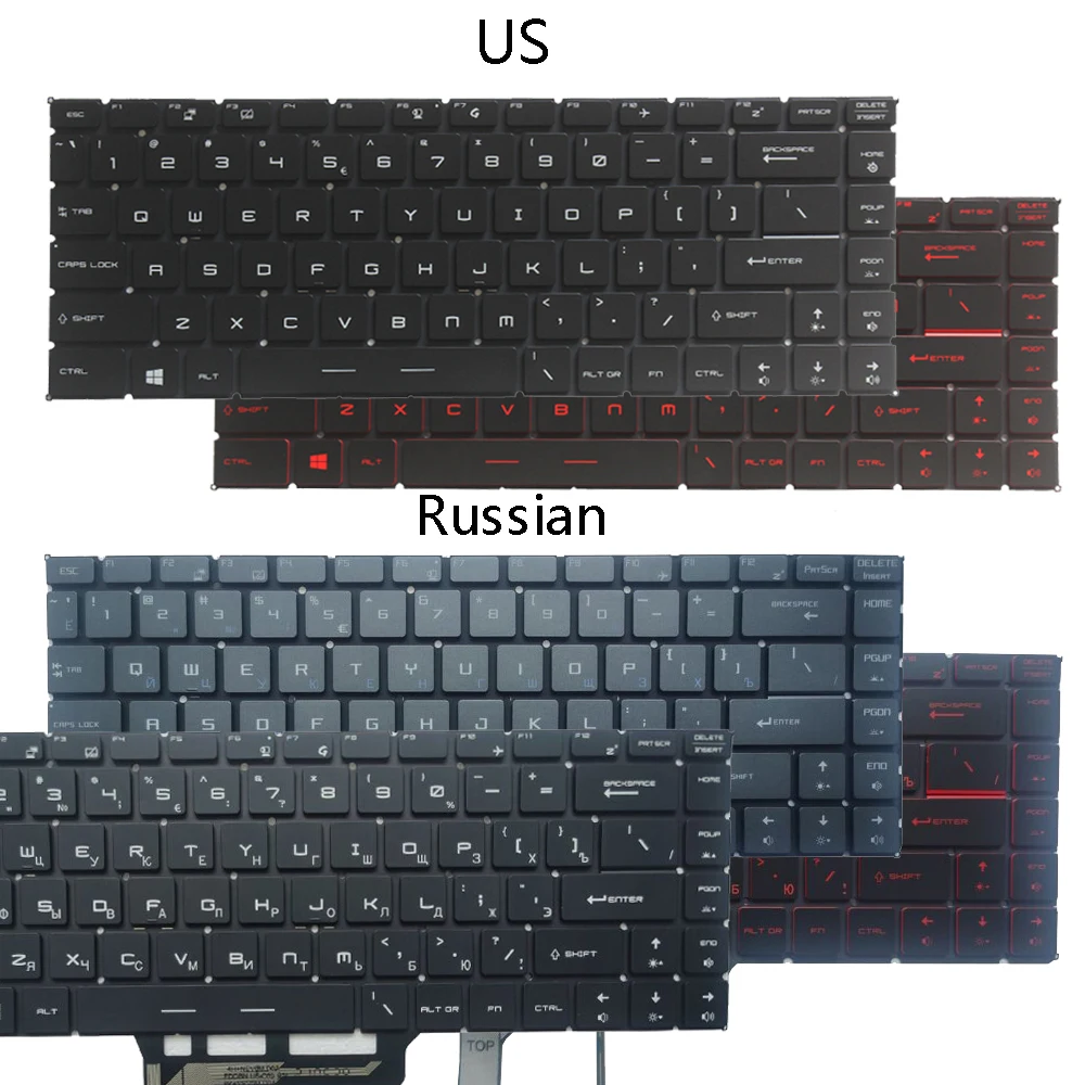 Teclado Retroiluminado MSI GF63 GS65 – RGB Español
