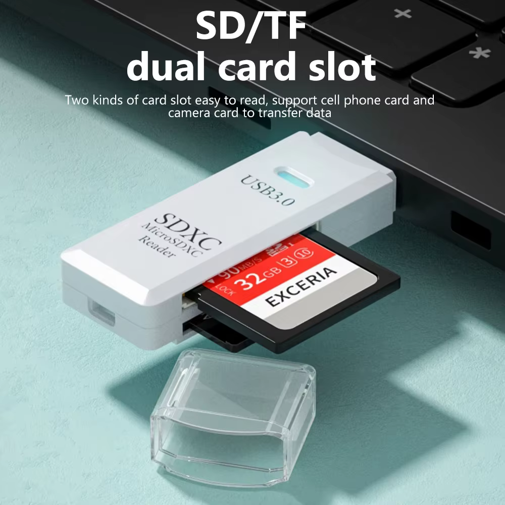 NNBILI Lector Tarjetas SD TF USB 3.0 – Adaptador Alta Velocidad - imagen 3