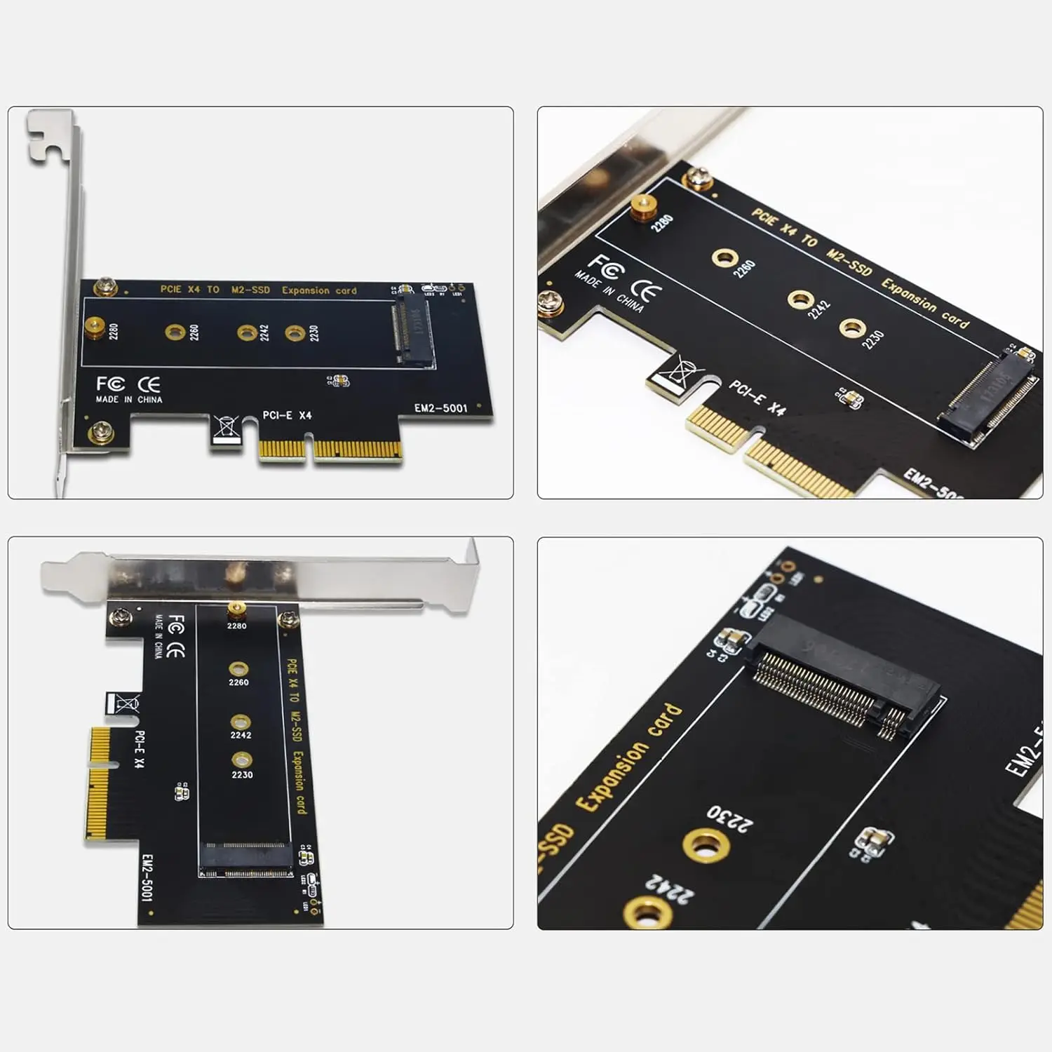Adaptador M.2 NVMe a PCIe B/M para SSD - imagen 2