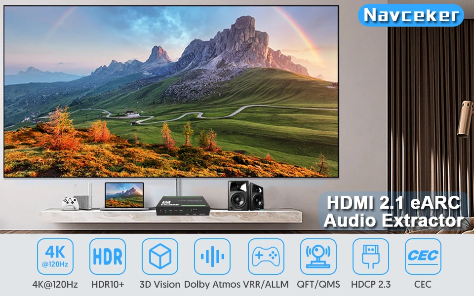 Extractor de audio HDMI 2.1 Navceker