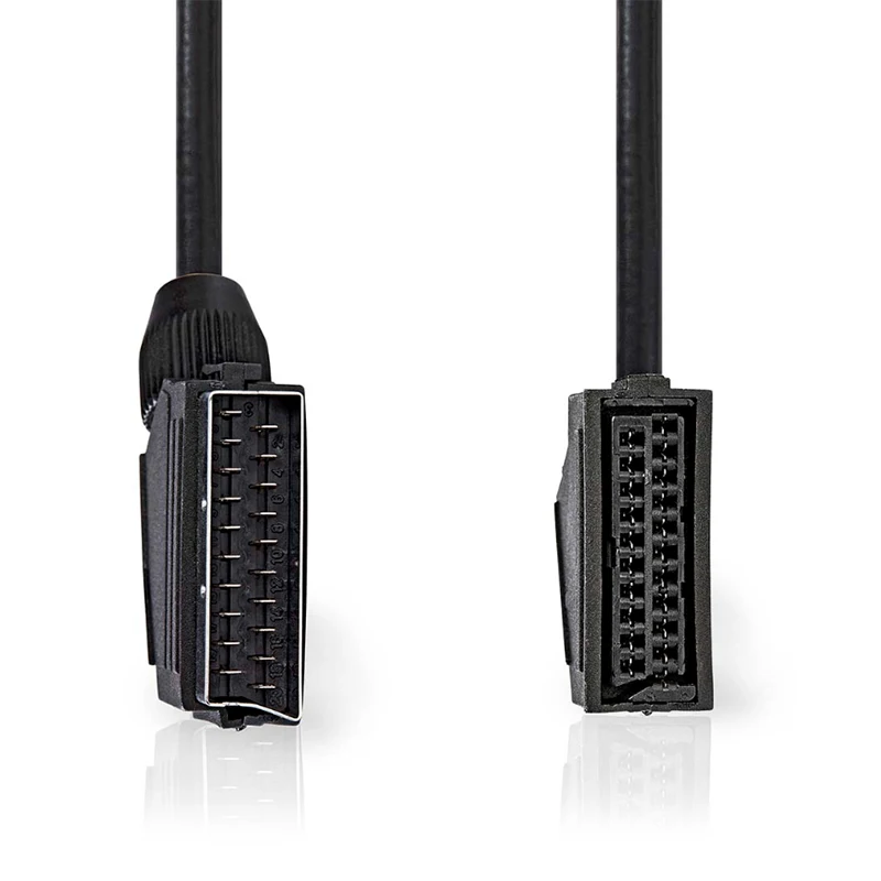 Cable alargador SCART macho a hembra de 21 pines