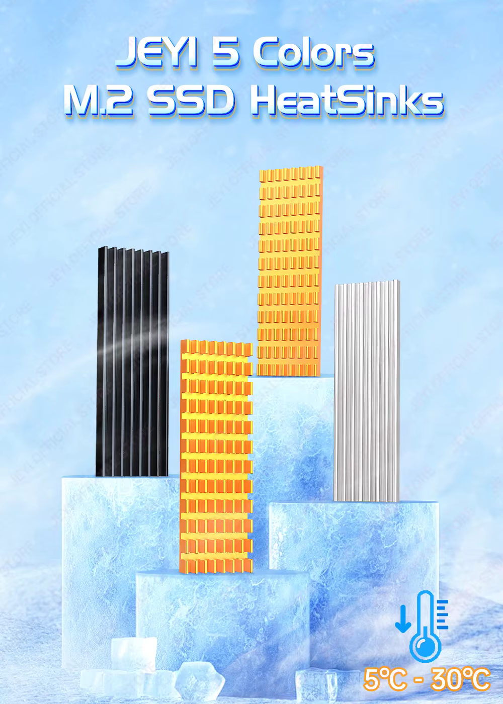 Disipador de aluminio para SSD M.2 NVMe JEYI