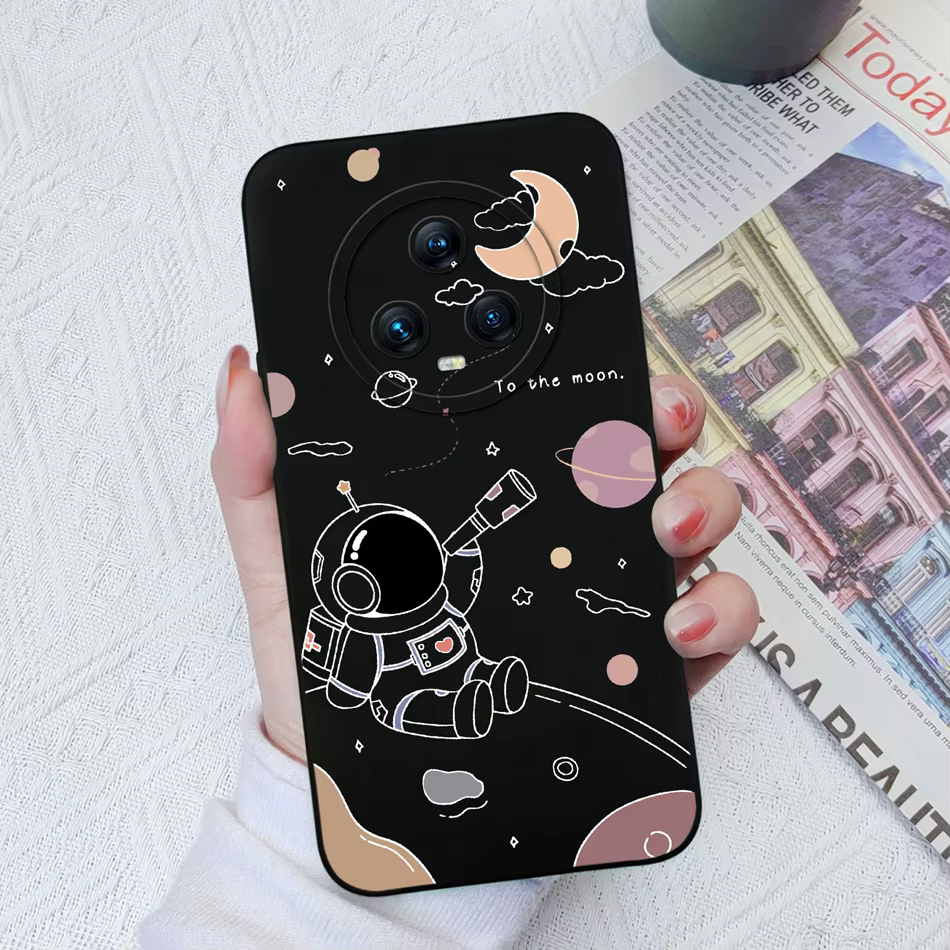 Funda Silicona Líquida Honor Magic 5 Pro – Patrón Floral Espacial - imagen 2
