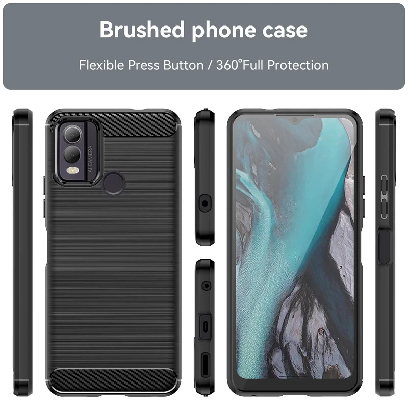 Funda Nokia C22 Antigolpes TPU – Fibra Carbono - imagen 3