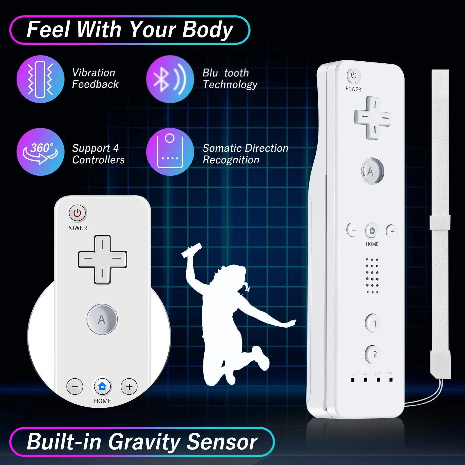 Mando inalámbrico para Nintendo Wii con MotionPlus integrado
