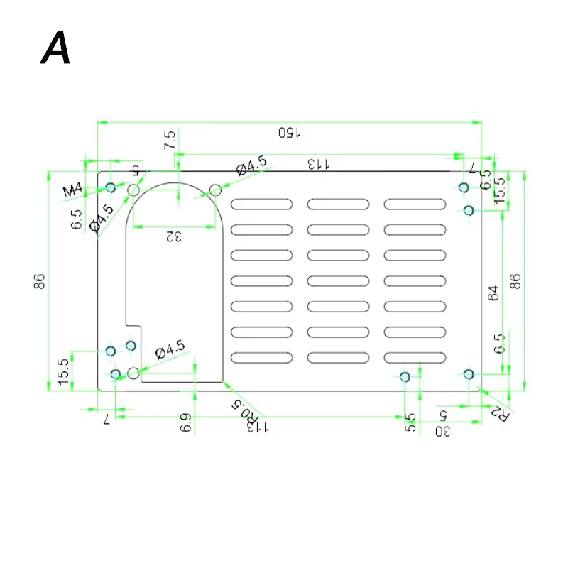 Placa fija de aleación de aluminio 2mm