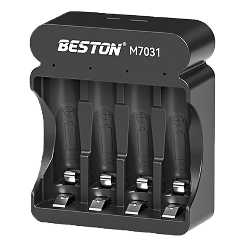 Ranuras para baterías recargables AA y AAA