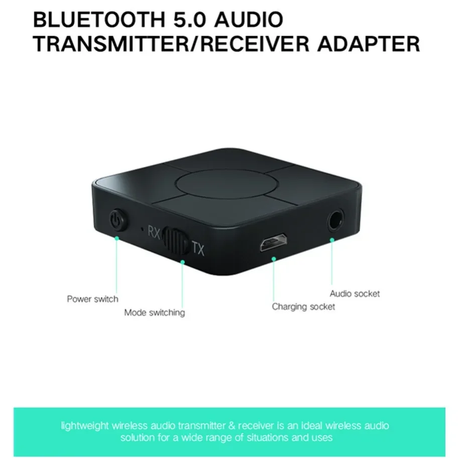 Adaptador Bluetooth 5.0 Transmisor Receptor AUX para Coche, TV y PC - imagen 2