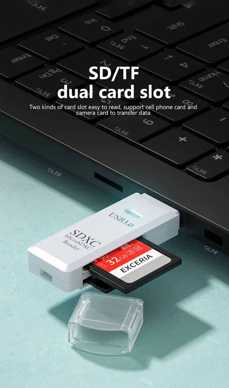 Detalle del conector USB y ranuras