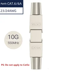 Adaptador Ethernet RJ45 Cat 6A/7 Blindado Sin Herramientas