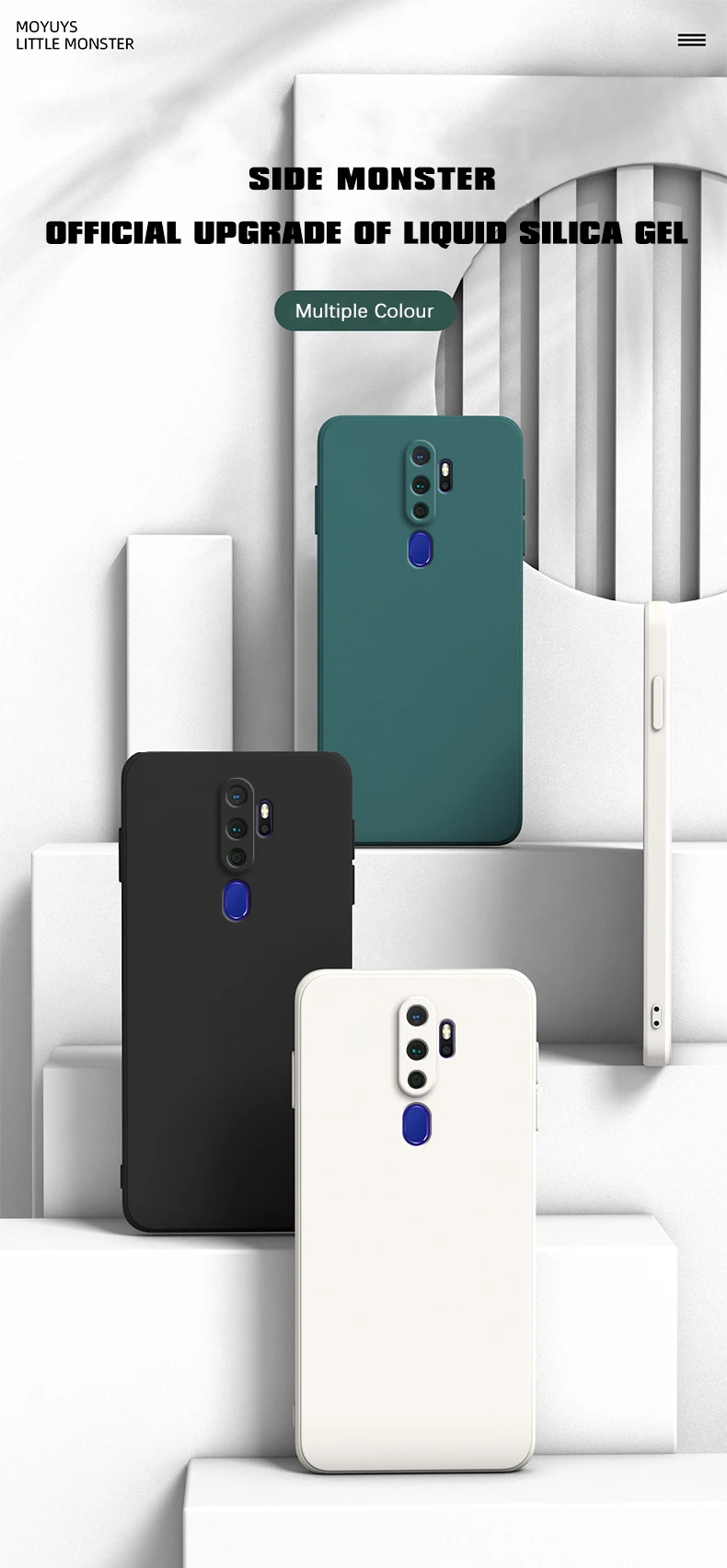Funda de silicona líquida protectora para OPPO