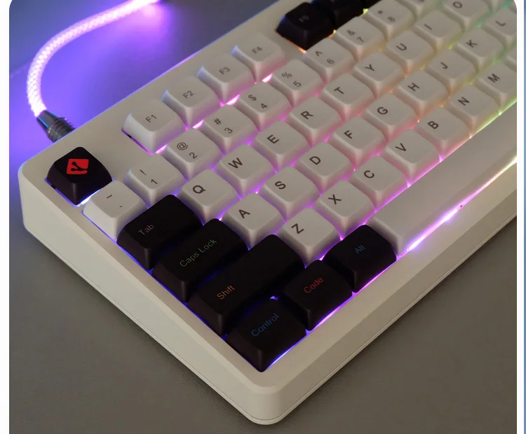 GMK Oblivion Teclas PBT XDA Blanco y Negro-Juego para Interruptores MX - imagen 4