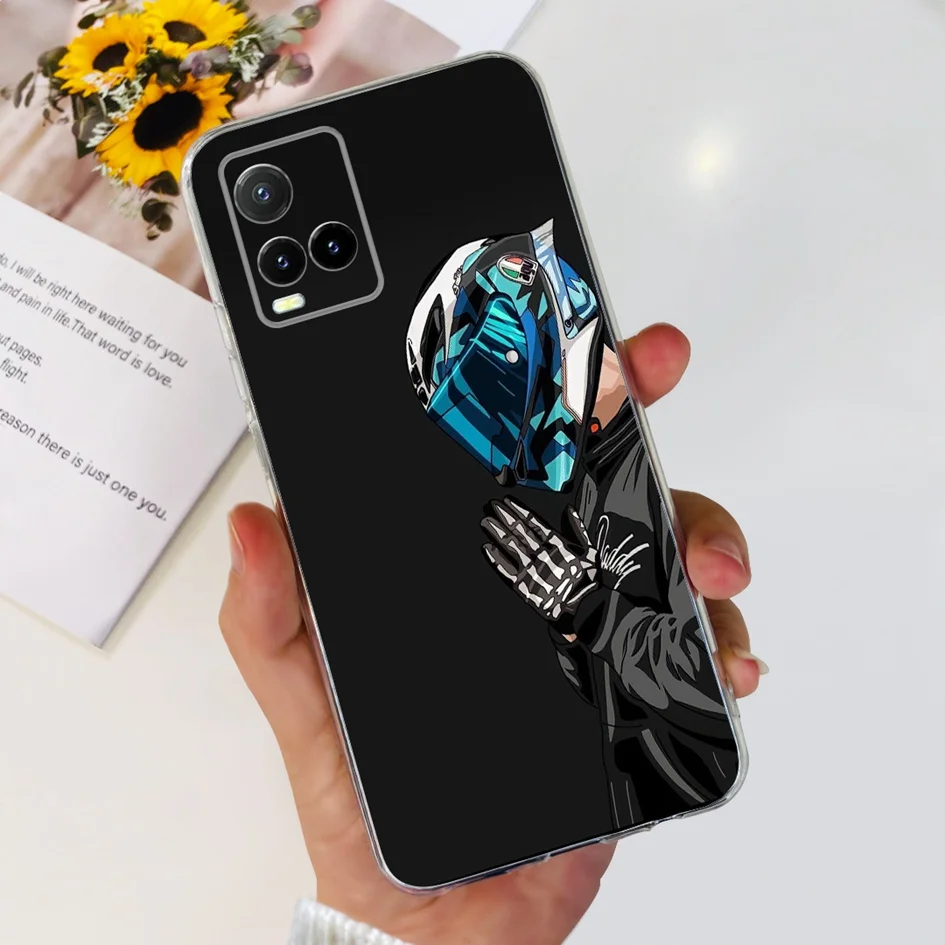 Funda Silicona Transparente para Vivo Y33s / Y21 – Diseño Flor Delgada Antigolpes - imagen 2