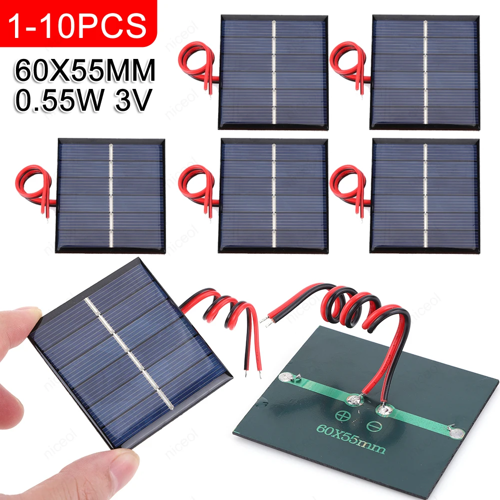 Mini Panel Solar Policristalino 3V con Cables para Proyectos DIY - imagen 3