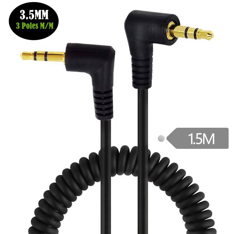 Cable visto en perspectiva con conectores