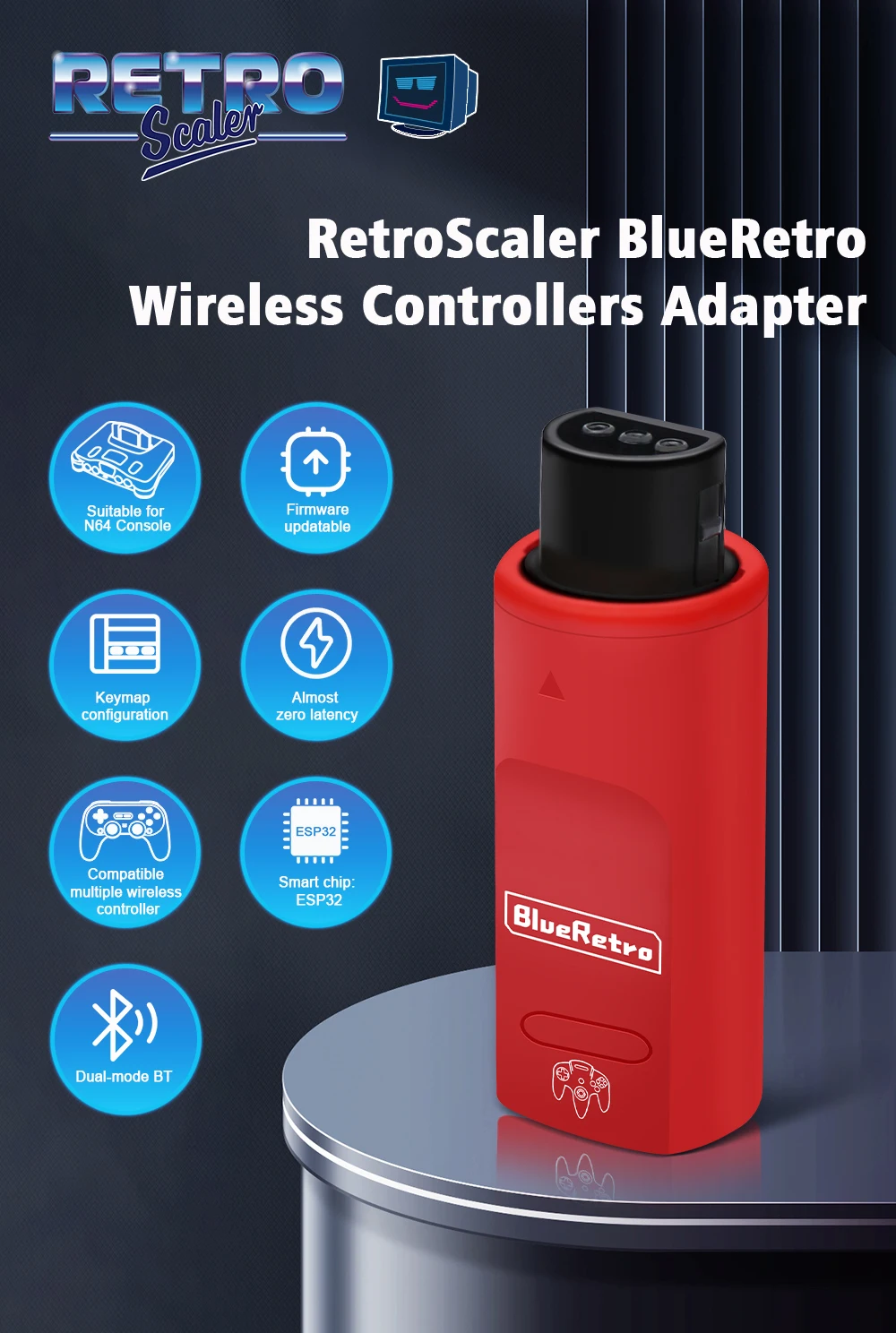 Diseño compacto del adaptador RetroScaler