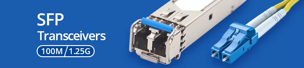 Transceptor óptico SFP LC LX vista frontal